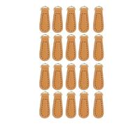 Sangeponiang for Genuine Leather, 20pcs Zipper Pulls, Stylish Casual Microfiber Leather, for Backpacks Luggage (Golden Hardware)