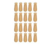 Sangeponiang for Genuine Leather, 20pcs Zipper Pulls, Stylish Casual Microfiber Leather, for Backpacks Luggage (Golden Hardware)