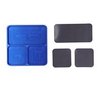 Sangeponiang, Magnetic Screw Holder Tray, Skid Resistant for DIY Projects, Blue Aluminum Alloy for Easy Cleaning, 13.8x11x2cm Tool Organizer