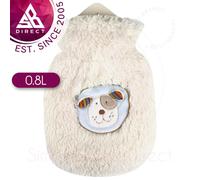 Sanger Small Rubber Hot Water Bottle With Cover Dog Brum for Children│0.8 Litre
