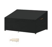 SanGlory Garden Corner Sofa Cover Waterproof 3 Seater Garden Furniture Covers Anti-UV Patio Sofa Cover Outdoor Lounge Sofa Covers with Air Vents, 215x99x61/89cm