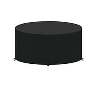 SanGlory Garden Furniture Covers Round Garden Table Cover Waterproof Patio Circular Table Cover with 4 Buckles, Windproof, Anti-UV Oxford Fabric Outdoor Patio Set Covers 190x71cm