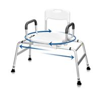 Sangohe Shower Chair for Inside Shower, Sliding Shower Chair, Tub Transfer Bench with 360⁰ Swivel Seat, Tub Transfer Benches for Bathtubs, Medical Shower Seat for Elderly and Disabled, 788B