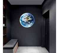 SANGPAO 11.8" Planet Earth LED Light Wall Mount 18W Dimmable Modern Home Decoration Wall Sconce Hardwired Moon Wall Light Indoor Night Light Bedroom Wall Lamp For Bedside Dining Room Kitchen Hallway