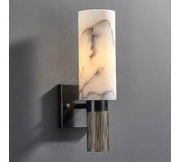 SANGPAO Modern Home Decoration Marble Wall Light Bar White Black Gold Wall Sconce Brass Mid Century Linear Hallway Wall Lamp Long Vanity Light Fixture For Bathroom Bedroom Living Room Foyer