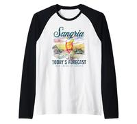 Sangria Shirt Today's Forecast Is 100% Chance of Sangria Raglan Baseball Tee