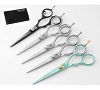 Sanguine Hair Scissors, Hairdressing Scissors, with Presentation Case, Professional or Personal use (Green)
