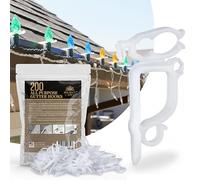 sanguiner - 200 All Purpose Gutter Hooks for Outdoor Christmas Lights - Made in USA