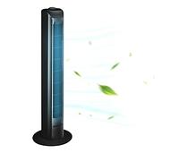 sanheshun Quiet Tower Fan, 32 inch Standing Tower Fans Cooling for Bedroom, Home and Office, Auto Oscillating, 3 Speed Settings, Plastic, 45W (Black)