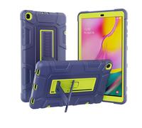 Sanhezhong Case for Samsung Galaxy Tab A 10.1 2019, Hybrid Shockproof Rugged Drop Protection Cover with Kickstand for Samsung Galaxy Tab A 10.1 Inch SM-T510 / T515(Navy Blue+Green)