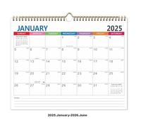 SANHIGHEND Family Weekly Planner 2025-2026 UK Wall Calendar,18 Month Wall Calendar From Jan 2025-June 2026 to View, Hanging Calendar to Track Anniversaries and Office Planning (Jan 2025-Jun 2026 (B))
