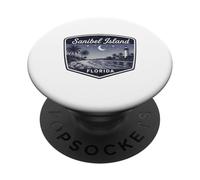 Sanibel Island Florida Beach Lighthouse Palm Trees Sunset PopSockets Adhesive PopGrip