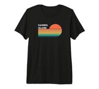 Sanibel Island Retro Sunset Premium T-Shirt