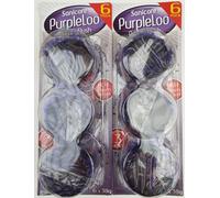 Sanicare Purple Loo Toilet Cistern Blocks 12 Pack 38g, Toilet Bowl Cleaner, Long Lasting Fragrance, Prevents Limescale, Lasts 3 Weeks