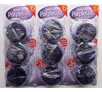 Sanicare PurpleLoo Toilet Cleaner Blocks - 18 Blocks (3 × 6 Packs) | Purple Flush Fragrance, Long-Lasting Freshness & Limescale Protection | Cleans, Foams & Freshens with Every Flush 38 g Each