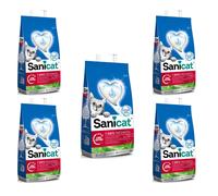 Sanicat 7 Days Aloe Vera Cat Litter 5 x 4L | Long-Lasting Odour Control