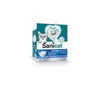 Sanicat Active White Clumping Cat Litter - Fragrance-Free, Odour Control - 6L