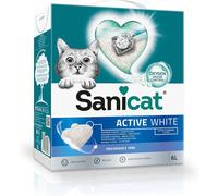 Sanicat - Active White Clumping Fragance-Free Cat Litter | Made of natural minerals with guaranteed odour control | Absorbs moisture and makes cleani
