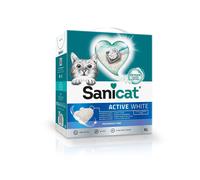 Sanicat - Active White Clumping Fragance-Free Cat Litter | Made of natural minerals with guaranteed odour control | Absorbs moisture and makes cleaning easier | 6 L capacity