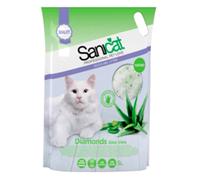 Sanicat Silica Crystal Diamonds Gel Non Clump Cat Litter Lavender Aloe Vera 5L