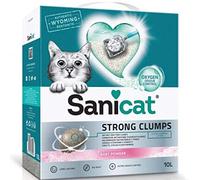 Sanicat Strong Clump Natural Ultra Clumping Cat Litter, Dust-free Deodorizer, Pleasant Fresh Scent Of Babypowder 10L