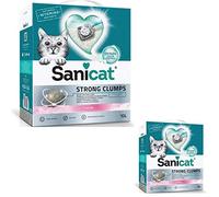 Sanicat Ultra Clumping Cat Litter 2 X 10L Natural Strong Clump, Dust-free Deodorizer, Pleasant Fresh Scent Of Babypowder