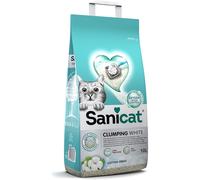 Sanicat - White - Cotton Fresh ultra clumping cat litter | Made of nat