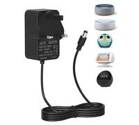Sanicata 15W Alexa Plug with Echo Dot (3rd / 4th / 5th) Gen Dot with Clock Dot Kids Edition Show 5 (1st & 2nd Gen) Spot Pop Fire TV Cube Power Cord, Charger 12V/1.25A Black
