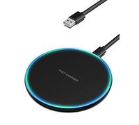 Sanicata Wireless Charger, Wireless Charging Pad for iPhone 16/15/14/13/12/11 Pro/Pro Max/XS Max/XR/SE, 15W Max Fast Wireless Charger for Samsung Galaxy S24/S23/S22/S21S20/Note10/9, AirPods 2/Pro...