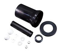 sanicomfort Toilet Connection Set for Wall-Mounted Toilet - Universal Complete Set DN 110 & Diameter 45 mm - 180 mm Length (Can Be Shortened) - Includes Seals, Nuts M12 & Cover Caps - Connection