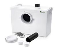 Sanigo SANI600 Classic Sanitary Shredder with Stainless Steel Automatic Pump for Wastewater Removal, Silent, 3/1 Inlets for Toilet Sink 600 W, White