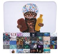 Sanilo Bath Rug I Wide Choice of Beautiful Non-Slip Bath Mats I I Super soft I Quick-drying I Washable (Shower Cat, 50 x 80 cm)