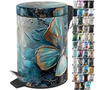 Sanilo Bathroom Bin 3L with Soft Close, Many New Cosmetic and Kitchen Waste Bins Available, Trash Can with Inner Bucket (Mariposa)