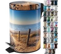 Sanilo Bathroom Bin 3L with Soft Close, Many New Cosmetic and Kitchen Waste Bins Available, Trash Can with Inner Bucket (Dune)