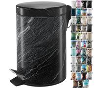 Sanilo Bathroom Bin 3L with Soft Close, Many New Cosmetic and Kitchen Waste Bins Available, Trash Can with Inner Bucket (Granite)