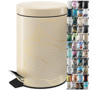 Sanilo Bathroom Bin 3L with Soft Close, Many New Cosmetic and Kitchen Waste Bins Available, Trash Can with Inner Bucket (Hosta)