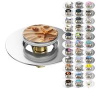 Sanilo Pop-Up Wash Basin Plug, Many Beautiful Pop-Up Sink Plugs with Motif, Drain Plug (Sanibel)