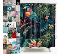 Sanilo Shower Curtain 180 x 200 cm, Wide Choice of Beautiful Shower Curtains, Waterproof, Anti-Mould, with 12 Rings (Exotic)