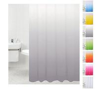 Sanilo Shower Curtain, Great Range of Colorful Shower Curtains, Waterproof, Anti-Mould, with 12 Rings (180 x 200 cm, Grey)