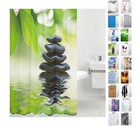 Sanilo Shower Curtain Harmony 180 x 200 cm, Waterproof, Anti-Mould, with 12 Rings