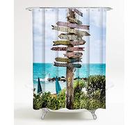 Sanilo Shower Curtain Key West 180 x 200 cm, Waterproof, Anti-Mould, with 12 Rings