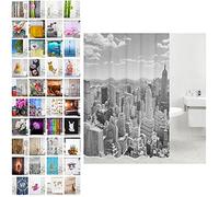 Sanilo Shower Curtain, Wide Choice of Beautiful Shower Curtains, Waterproof, Anti-Mould, with 12 Rings (180 x 200 cm, Skyline New York)