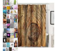 Sanilo Shower Curtain, Wide Choice of Beautiful Shower Curtains, Waterproof, Anti-Mould, with 12 Rings (Rustic)