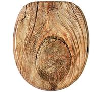 Sanilo Soft Close Toilet Seat, Stable Hinges, Easy to Mount, Wooden Toilet Seat Rustic