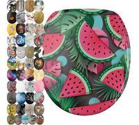 Sanilo Soft Close Toilet Seat, Wide Choice of New Toilet Seats, Stable Hinges, Easy to Mount (Melon)