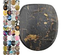 Sanilo Soft Close Toilet Seat, Wide Choice of New Toilet Seats, Stable Hinges, Easy to Mount (Shield)
