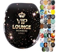 Sanilo Soft Close Toilet Seat, Wide Choice of New Toilet Seats, Stable Hinges, Easy to Mount (VIP Lounge)