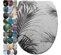 Sanilo Soft Close Toilet Seat with Quick Release, Toilet Lid Detachable at The Press of a Button, Easy Installation from Above (Palmera)