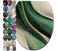 Sanilo Soft Close Toilet Seat with Quick Release, Toilet Lid Detachable at The Press of a Button, Easy Installation from Above (Flow)