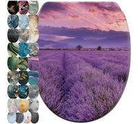 Sanilo Soft Close Toilet Seat with Quick Release, Toilet Lid Detachable at The Press of a Button, Easy Installation from Above (Lavender)